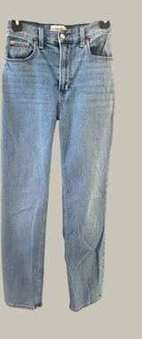 Abercrombie &‎ Fitch The 90s Straight Ultra High Rise Jeans Medium Wash 25 0R Photo 0