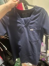 Navy blue figs scrub set small Photo 0