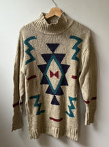 Vintage Silk Club 100% Silk Southwestern Knit Sweater — Made in Hong Kong (S) Photo 0
