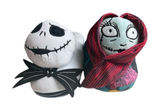 Disney Adult Nightmare Before Christmas Plush Jack & Sally House Slippers - Sz 11/12 Photo 0