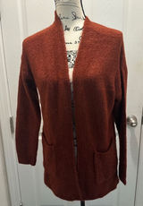 Abercrombie & Fitch Open-Front Cardigan Sweater - Rust Brown Photo 0
