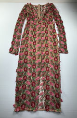 For Love and Lemons Amelia‎ Midi Floral Embroidered Dress Size M Photo 0