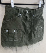 American eagle Olive Green Mini Skirt‎ summer size 8 stretch Photo 0