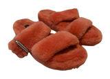 UGG Fuzz Yeah Sherling Slide Sandal Slipper Mariposa Coral Orange Womens Size 9 Photo 0