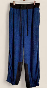 Free People Blue Fuzzy Teddy Cuddle Up Fleece Pants | large NEW Photo 0