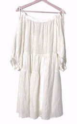 Olivaceous eyelet dress drapey romantic coquette dress Small cottagecore‎ tiered Photo 0