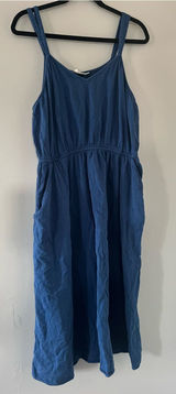 Universal Thread Blue Cotton Sleeveless Midi Dress XXL Coastal Beach Travel Photo 0