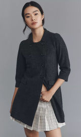 Anthropologie MAEVE Double Breasted Merino‎ Wool Long Cardigan Sweater Medium Photo 0