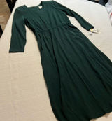 Sears Petites Hunter Green Pleated Sleeve Maxi Dress Size‎ 16P NWT 6333M Photo 0