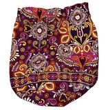 Vera Bradley Safari Sunset Drawstring bucket bag warm colors 12" X 12" wipe away Photo 0