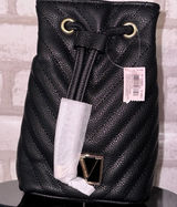 Victoria’s Secret Black Quilted Perfume Bucket Bag Photo 0