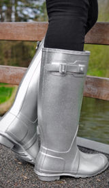 Hunter Cosmic Silver Rain Boots  Photo 0