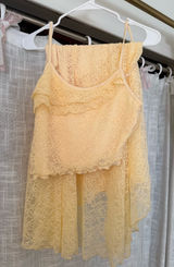 Yellow lace skirt set Photo 0