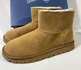 Universal Threads May Suede Ankle Boot Women 9 Tan W/Faux Fur Memory Foam Snow Photo 0