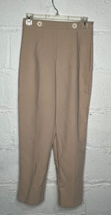 Zara Women's Cream High Waist Cropped Button Trouser Pants Size Small Photo 0
