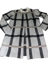 NWT Tahari Long Plaid Open Front Cardigan Sweater Jacket L New Photo 0