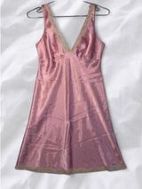 vintage Victoria’s Secret Pink Satin Slip Dress Photo 0