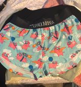 Chicken Leg Flying Pig Shorts Blue Photo 0