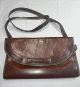 Vintage 90's Brahmin Crossbody Flap Top Purse Womens Tri Color‎ Leather Bag Photo 0