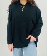 urban outfitters classic black oversized hoodie sweatshirt front pockets size s Photo 0