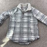 No Boundaries Womens Small Sherpa Pullover Fleece Plaid Quarter Zip Gorpcore Photo 0
