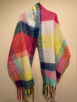 Colorful Plaid Scarf Red Photo 0