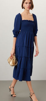 Hill‎ House Nesli Nap Dress Navy Size S Photo 0