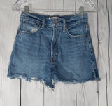 Abercrombie & Fitch High-Riseb The 4" Mom Denim Distressed Cutoff Shorts Photo 0