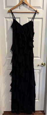 Petal & Pup Black Ruffle Maxi Dress Photo 0