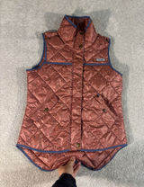 COLUMBIA WOMENS PUFFED VESTRAI &STAIN RESISTANT Quilted Polkadot‎ Sz Xs ** Photo 0
