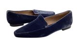 Sam Edelman Emelie Square Toe Loafers Womens Size 6.5 Velvet Slip On Blue Flats Photo 0