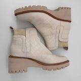 Dolce Vita Huey H2O Cream Ivory Croc Leather Block Heel Chelsea Ankle‎ Boots 6.5 Photo 0