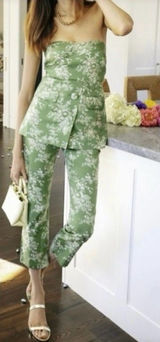 Tuckernuck Provence Toile Ashford Pants green floral size medium cotton blend Photo 0