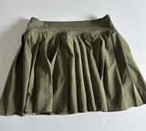 OFFLINE by Aerie Womens Pleated Tennis Skort Olive Green Athletic Mini Skirt S Photo 0