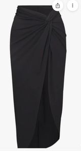 SKIMS Signature Swim Sarong Skirt Onyx Black Photo 0
