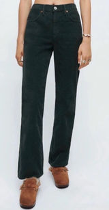 ReDone‎ 70s Loose Flare Pants Size 24 Green Corduroy Trouser Earthy Forest Fairy Photo 0