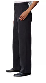 Buck Mason Women’s Black Straight Leg Cotton Lyocell Pants Size 25 Raw Hem Photo 0