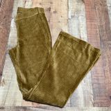 Aerie Women's Brown Gold Corduroy Hi-Rise Groove-On Flare Pants Sz M Lounge Boho Photo 0