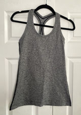 Lululemon Cool Racerback Tank Womens Size 4 Gray Space Dye Yoga Athletic Luon Photo 0