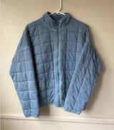 World Market quilted blue jacket! Size L Photo 0