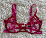 Victoria’s Secret Very Sexy Heartware Open-Cup Strappy Demi Bra Lipstick M-DD Photo 0