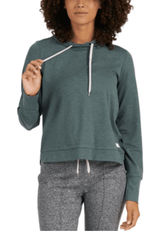 VUORI Halo Essential DreamKnit Green Pullover Cropped Hoodie Womens Small Photo 0