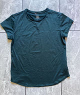 Quince Flowknit Breeze Tee Heather Green Short Sleeve Crew Neck Top LB57601 S Photo 0