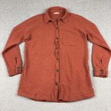 Madewell Cardigan Sweater Womens Small Orange Collared Waffle Knit Button Front Photo 0