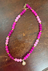 Custom Charm Necklace Pink Photo 0