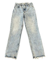 Abercrombie & Fitch The 90s Straight Ultra High Rise Acid Wash Jeans Distressed Photo 0