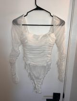 Princess Polly White Bodysuit Long Sleeve  Photo 0