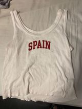 Brandy Melville white Spain tank top Photo 0