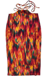 WeWoreWhat Cut Out Midi Skirt in‎ Fire Tie Dye Spicy Orange M NWT Photo 0