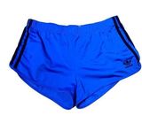Three Stripe Roller Derby Shorts Womens Size Medium Royal Blue Black Photo 0
